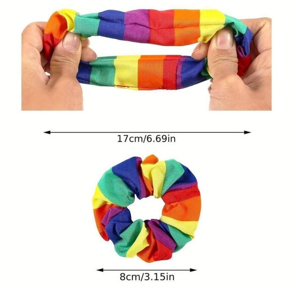 PRIDE RAINBOW SCRUNCHIE 1-PACK - Picture 7 of 8